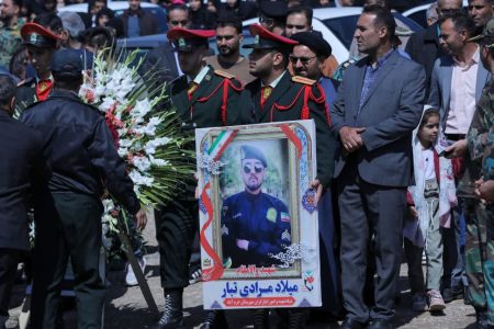 آیین تشییع پیکر شهید «میلاد مرادی‌تبار» در خرم‌آباد