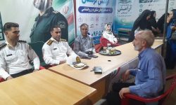 برپایی میز خدمت پلیس راهور لرستان در خیابان انقلاب