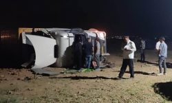 حادثه تلخ واژگونی تریلی در محور بروجرد به ملایر