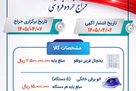 حراج خرده‌فروشی اموال تملیکی لرستان برگزار می‌شود
