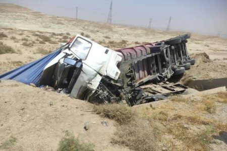 واژگونی مرگبار تریلر در محور اراک- بروجرد