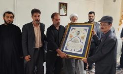 تجلیل از خانواده شهید «بختیاری» با اهدای تابلوی هنری ماندگار